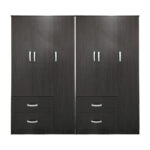 Ντουλάπα εξάφυλλη Athos pakoworld wenge 180x42x180εκ - Image 3
