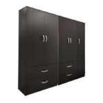 Ντουλάπα πεντάφυλλη Athos pakoworld wenge 170x42x180εκ - Image 2