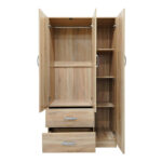 Ντουλάπα πεντάφυλλη Athos pakoworld sonoma 170x42x180εκ - Image 3