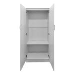 Ντουλάπα πεντάφυλλη με πατάρι Athos I pakoworld λευκή 170x42x240εκ - Image 5