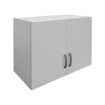 Ντουλάπα εξάφυλλη με πατάρι Athos ΙΙ pakoworld λευκή 240x42x240εκ - Image 4