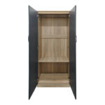 Ντουλάπα εξάφυλλη Athos I pakoworld sonoma-ανθρακί 240x42x180εκ - Image 5