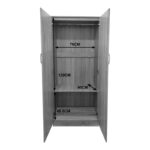 Ντουλάπα τετράφυλλη Athos Ι pakoworld sonoma-ανθρακί 160x42x180εκ - Image 5
