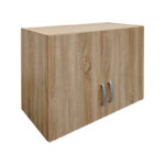 Ντουλάπα εξάφυλλη με πατάρι Athos pakoworld sonoma 240x42x240εκ - Image 6
