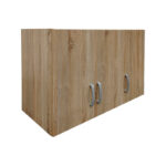 Ντουλάπα εξάφυλλη με πατάρι Athos pakoworld sonoma 180x42x240εκ - Image 4