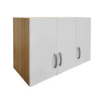 Ντουλάπα πεντάφυλλη με πατάρι Athos pakoworld sonoma-λευκή 170x42x240εκ - Image 6
