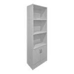 Βιβλιοθήκη Tekaro pakoworld λευκό 57x33x180εκ - Image 2