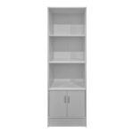 Βιβλιοθήκη Tekaro pakoworld λευκό 57x33x180εκ - Image 4