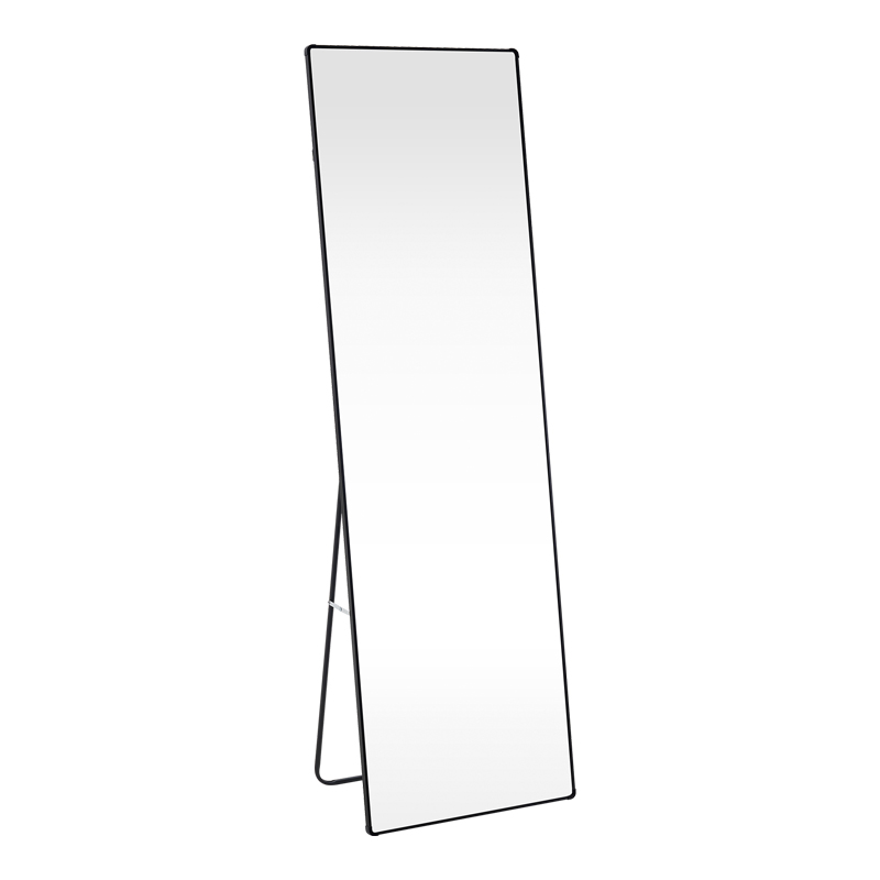 384-000015 Καθρέπτης Moira pakoworld αλουμίνιο μαύρο 50x28x160εκ - Image 1