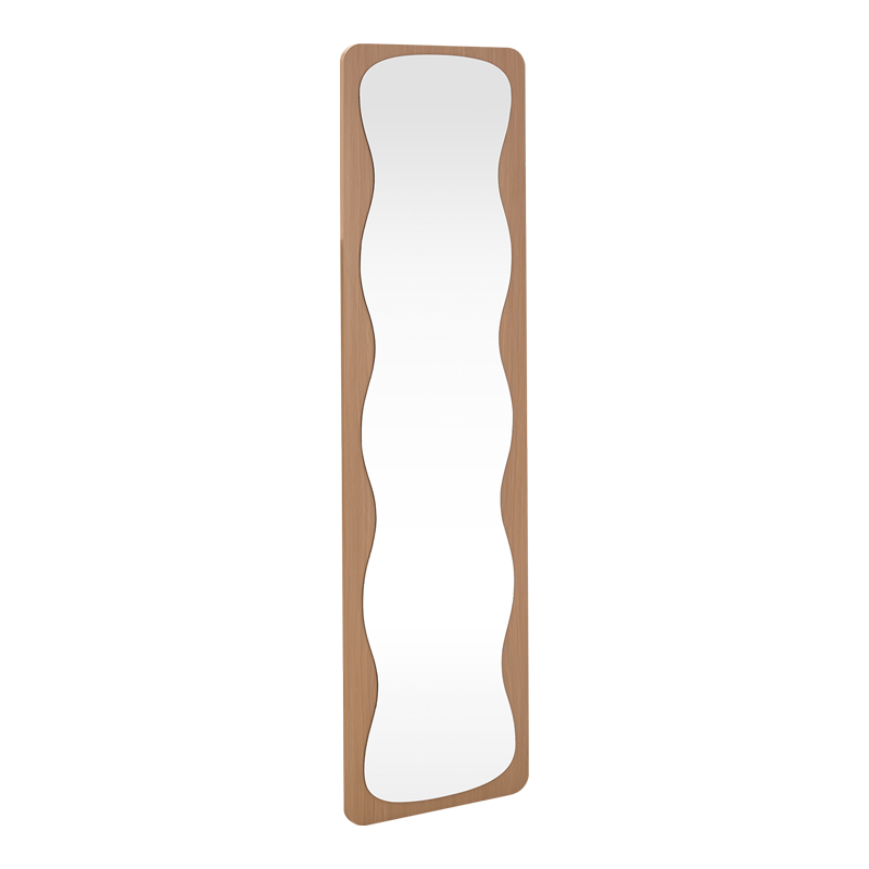 384-000021 Καθρέπτης Jenia pakoworld mdf σε φυσική απόχρωση 40x40x160εκ - Image 1