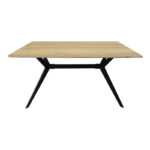 Τραπέζι Ezali pakoworld sonoma mdf με μαύρα μεταλλικά πόδια 140x80x75εκ - Image 3