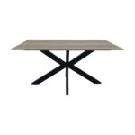 Τραπέζι Bethan pakoworld sonoma με γκρι mdf και μαύρο μέταλλο 160x80x75εκ - Image 3
