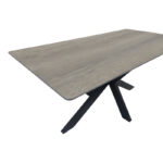 Τραπέζι Bethan pakoworld sonoma με γκρι mdf και μαύρο μέταλλο 180x90x75εκ - Image 4