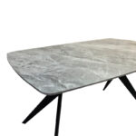 Τραπέζι Ezali pakoworld sintered stone γκρι όψη μαρμάρου με μαύρο μεταλλικό πόδι 140x80x75εκ - Image 4