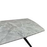 Τραπέζι Ezali pakoworld sintered stone γκρι όψη μαρμάρου με μαύρο μεταλλικό πόδι 180x90x75εκ - Image 5