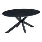 Τραπέζι Makrey pakoworld μαύρο mdf- μεταλλικά πόδια 160x90x75εκ - Image 2