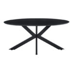 Τραπέζι Makrey pakoworld μαύρο mdf- μεταλλικά πόδια 160x90x75εκ - Image 3