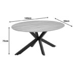 Τραπέζι Makrey pakoworld μαύρο mdf- μεταλλικά πόδια 160x90x75εκ - Image 5