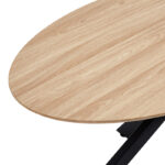 Τραπέζι Makrey pakoworld sonoma mdf- μαύρα μεταλλικά πόδια 180x90x75εκ - Image 4