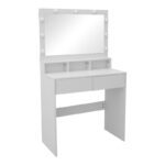 Τουαλέτα κρεβατοκάμαρας Vanity pakoworld με led λευκό 80x40x140εκ - Image 2