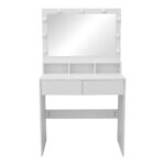 Τουαλέτα κρεβατοκάμαρας Vanity pakoworld με led λευκό 80x40x140εκ - Image 4