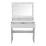 Τουαλέτα κρεβατοκάμαρας Vanity pakoworld με led λευκό 80x40x140εκ - Image 5