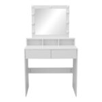 Τουαλέτα κρεβατοκάμαρας Virna pakoworld με led λευκό 80x40x145εκ - Image 4