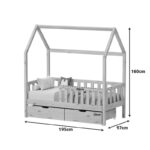 Παιδικό κρεβάτι Bendina τ. Montessori με 2 συρτάρια pakoworld ξύλο πεύκου σε φυσικη αποχρωση 90x190εκ - Image 3