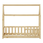 Παιδικό κρεβάτι Bambie με κιγκλίδωμα τ. Montessori pakoworld ξύλο πεύκου σε φυσική απόχρωση 70x140εκ - Image 4