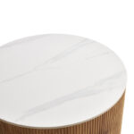 Τραπέζι σαλονιού Nelba pakoworld σετ 2τεμ oak MDF με  κεραμική επιφάνεια σε όψη μαρμάρου - Image 6