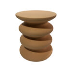 Βοηθητικό τραπέζι Jonne pakoworld MGO terracotta Φ40x46εκ - Image 2