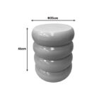 Βοηθητικό τραπέζι Venezia pakoworld MGO λευκό Φ35x46εκ - Image 3