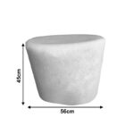 Τραπέζι σαλονιού Fedris pakoworld mdf λευκό Φ60x45εκ - Image 3