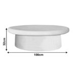 Τραπέζι σαλονιού Herona pakoworld mdf λευκό 100x60x32εκ - Image 3