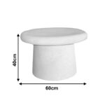 Τραπέζι σαλονιού Herona pakoworld mdf λευκό Φ60x40εκ - Image 3