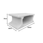 Τραπέζι σαλονιού Nafel pakoworld mdf λευκό 120x60x45εκ - Image 5