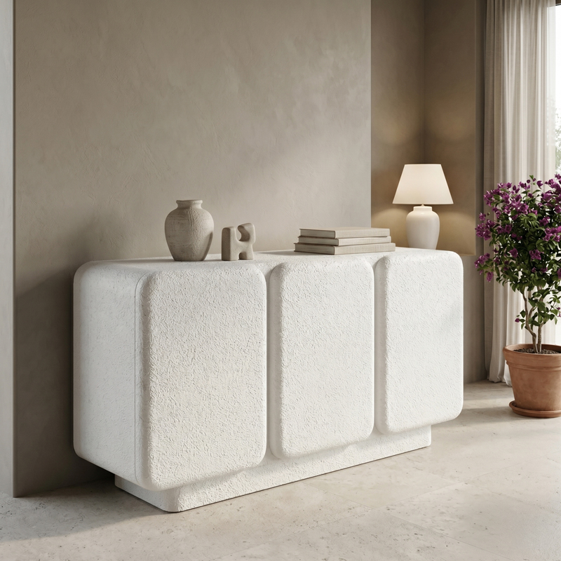 415-000013 Μπουφές Kooldio pakoworld mdf λευκό 120x37.5x69εκ - Image 1