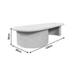 Τραπέζι σαλονιού Verven pakoworld mdf λευκό 120x60x32εκ - Image 5