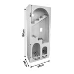 Βιβλιοθήκη-ραφιέρα Boolten pakoworld mdf λευκό 80x38x190εκ - Image 4
