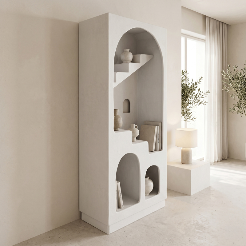 415-000018 Βιβλιοθήκη-ραφιέρα Boolten pakoworld mdf λευκό 80x38x190εκ - Image 1