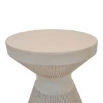 Βοηθητικό τραπέζι Vartio pakoworld MGO κρέμ Φ49x66εκ - Image 3