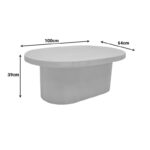 Τραπέζι σαλονιού Vooge pakoworld MGO κρέμ 100x64x39εκ - Image 5