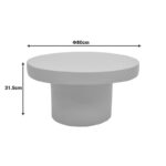 Τραπέζι σαλονιού Umbra pakoworld γκρι μπεζ MGO Φ80x31.5εκ - Image 4