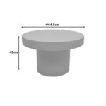 Τραπέζι σαλονιού Umbra pakoworld γκρι μπεζ MGO Φ64.5x43εκ - Image 4