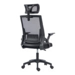 Καρέκλα γραφείου Plymot pakoworld mesh χρώμα μαύρο 48x58x112-122εκ - Image 4