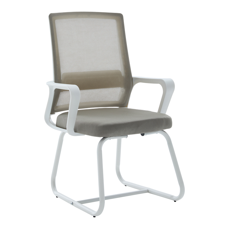 420-000017 Καρέκλα επισκέπτη Palma pakoworld λευκή- mesh γκρι 46x52x94εκ - Image 1