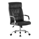 Καρέκλα γραφείου διευθυντή Biani pakoworld pu μαύρο 56x70x107-115εκ - Image 2