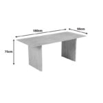 Τραπέζι Releno pakoworld sintered stone σε όψη τραβερτίνας 180x90x75εκ - Image 4