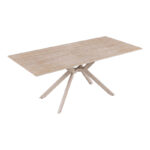 Τραπέζι Olven pakoworld sintered stone σε όψη τραβερτίνας 180x90x75εκ - Image 2