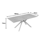 Τραπέζι Olven pakoworld sintered stone σε όψη τραβερτίνας 180x90x75εκ - Image 4